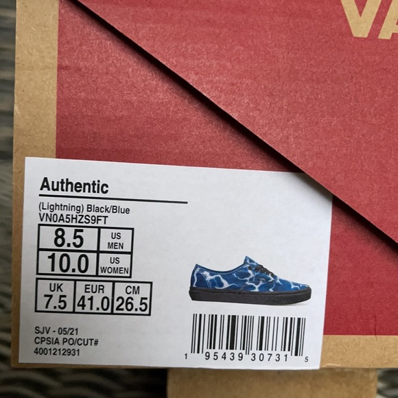 Vans Authentic Lightning Black/Blue WMNS - Picture 16 of 16